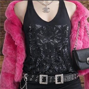 y2k mossimo sequin tank
